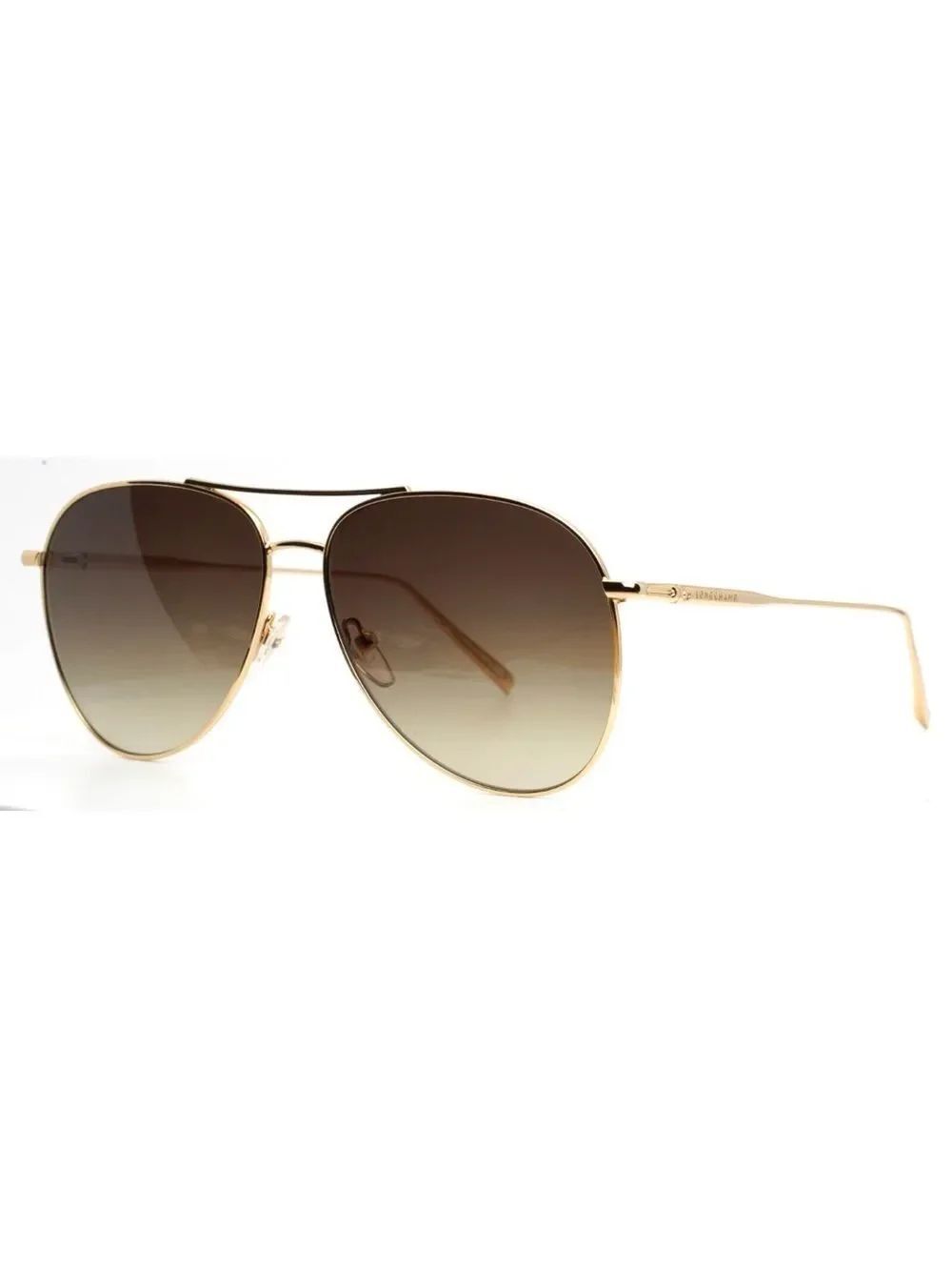 LONGCHAMP LO139S 712 Gold Aviator Full Rim Gradient Sunglasses 59-14-140 $169